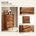 thumbnail image 6 of Enyopro Dresser for Bedroom, 4 Drawer Dresser Storage Drawer, Bevel Design Closets Drawer Chest for Living Room Hallway, 6 of 7