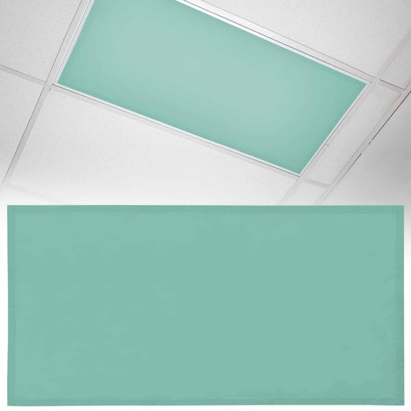 1 Pack Solid Color Fluorescent Light Covers for Ceiling Lights Medium Aqua Marine Magnetic Ceiling Light Covers Overhead Light Filters for Office Classroom Home