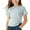 Gray, variant on Piuwrlz Girl Plain Shirts Tops Girls Short T-Shirts Sleeve Comfortable Crew Neck Pullover Green Size 6-7Years