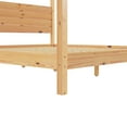 thumbnail image 5 of Walker Edison Minimalist Solid Wood King-Size Canopy Bedframe, Natural Pine, 5 of 14