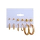thumbnail image 2 of de 6 pares de pendientes geométricos, joyas hipoalergénicas cuadradas y para mujer, para regalos de Navidad, maquillaje, pleaños, ap E0048 Salvador Dali Pendientes de mujer, 2 of 8