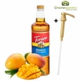 thumbnail image 1 of Torani Mango Flavoring Syrup, Professional Juicy Tropical Base, Shatter-Resistant 1L Plastic Bottle + Bonus Squeeze Pump, 1 of 7