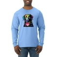 thumbnail image 1 of Love Can Make a Tail Wag Pitbull Dog Lover Mens Long Sleeve Shirt, Light Blue, 2XL, 1 of 3
