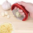 thumbnail image 3 of 1pc Garlic Press Rocker  Stainless Steel Garlic Presser  Garlic Presser  Garlic Chopper  Garlic Crusher Press With Ergonomic Handle  Kitchen Gadgets, 3 of 7
