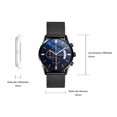 thumbnail image 2 of Reloj de pulsera para hombre, resistente al agua, deportivo, analógico, de cuarzo, esfera ultrafina, de malla de acero inoxidable, con fecha, 2 of 6