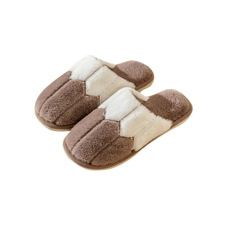 

Ferndule Womens House Slipper Fuzzy Home Shoe Fluffy Plush Slippers Non-slip Slip On Bedroom Shoes Indoor Winter Warm Casual Coffee 9.5-10