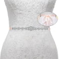 thumbnail image 3 of Cinturón de novia con diamantes de imitación para boda, cinturones plateados con diamantes de imitación para mujer, vestido de noche formal Zhivalor 221758-1, 3 of 8