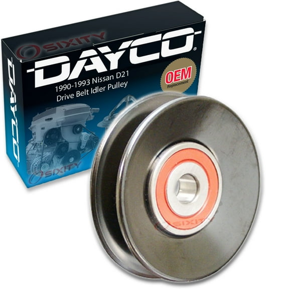 Dayco Drive Belt Idler Pulley compatible with Nissan D21 2.4L L4 1990-1993