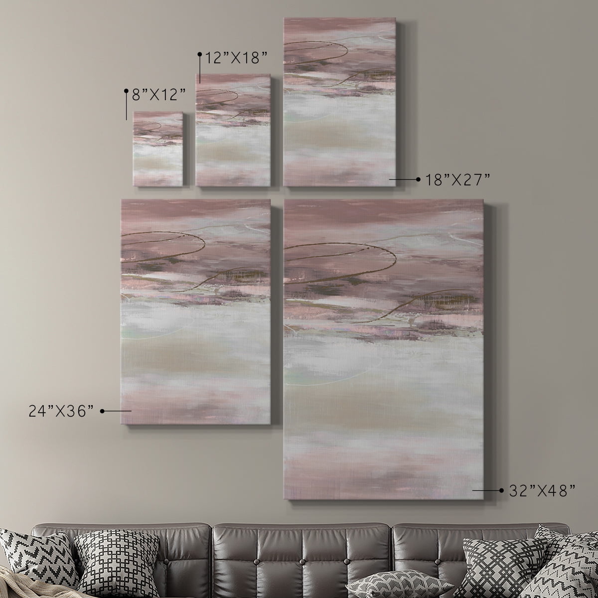 Geo Cache in Pale Premium Gallery Wrapped Canvas - Ready to Hang