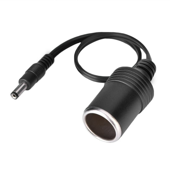 24V To 12V Cigarette Lighter Adapter Cable - Heavy Duty 5.5mm X 2.1mm Female Socket For Car/Truck Power -11.8" Short Loss Cable