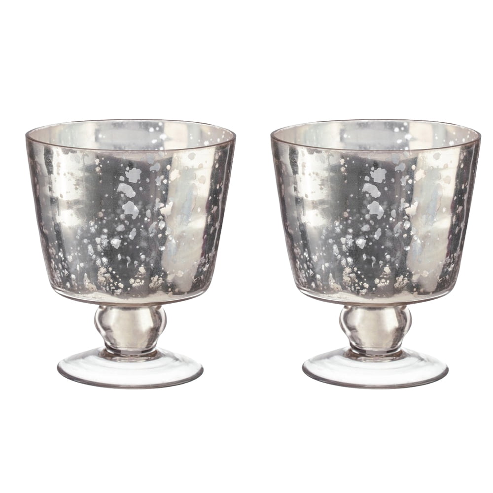 Amber Home Goods Champagne Collection Conical Bowl Shaped Handmade Glass Votive Candle Holders