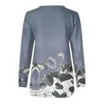 thumbnail image 5 of 2023 Chandail en Molleton de Mode pour Femmes 50 % de Rabais Liquidation Hauts pour Femmes Automne Manches Longues Chandail Ample Chemise Habillée Décontractée Dames Chandails en Molleton à Rayures Col Rond, 5 of 5