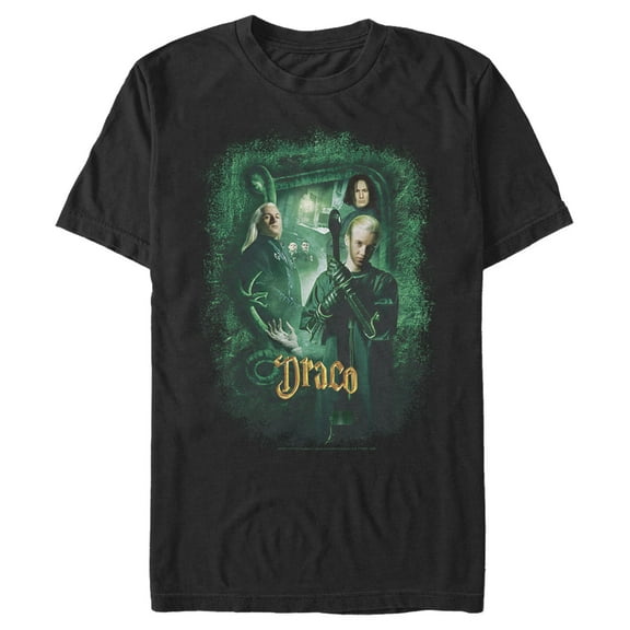 Men's Harry Potter Chamber Of Secrets Draco Portrait Graphic Tee Black X Large