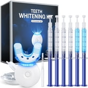 Fairywill Teeth Whitening Kit for Sensitive Teeth with LED Light,Anti-Sensitive Gel & 35% Carbamide Peroxide,Fast 10Min 24 Treatments Removes Coffee Tea Wine Smoking Stains