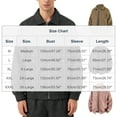 thumbnail image 3 of Ceisia Men's fashion casual solid color faux leather lapel zipper Gift coat pocket long sleeve outerwear, 3 of 9