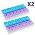 thumbnail image 2 of Weekly Pill Box Organizer Twice a Day 7 day AMPM Organizer Case Medicine 2 pack, 2 of 5