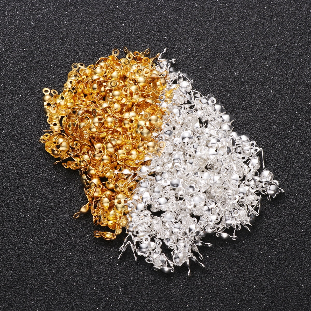 Gymnture 1000pcs Brass Knot Covers for Jewelry Making