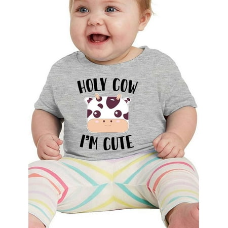 

Holy Cow I m Cute T-Shirt Infant -Smartprints Designs 12 Months