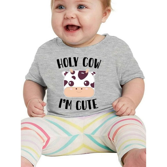 Holy Cow I'm Cute T-Shirt Infant -Smartprints Designs, 24 Months
