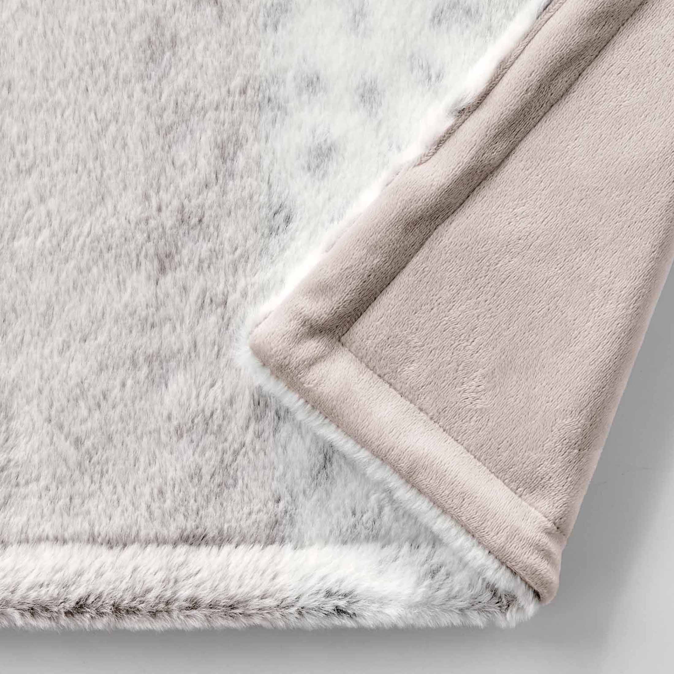 Better Homes & Gardens Snow Leopard Faux Fur Throw, 50"x72"