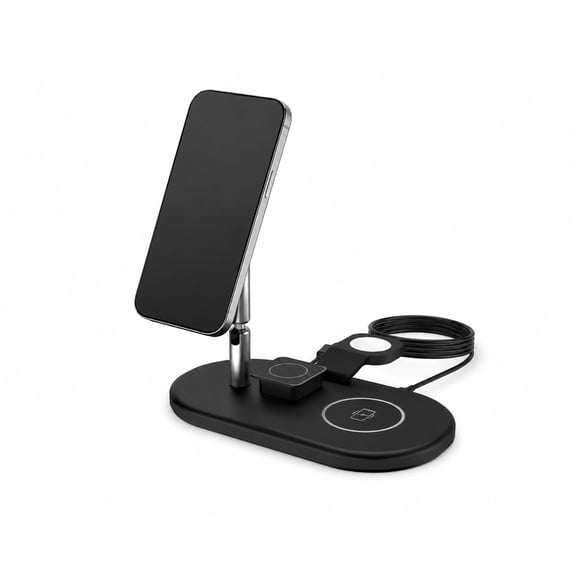 Adjustable 3-in-1 Magnetic Wireless Charger for Phone Watch Earbuds