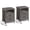 Misty Gray, variant on Farmhouse Nightstand Set of 2 with Charging Station - Rustic Bedside Tables with Drawers, Rustic White and Honey Brown
