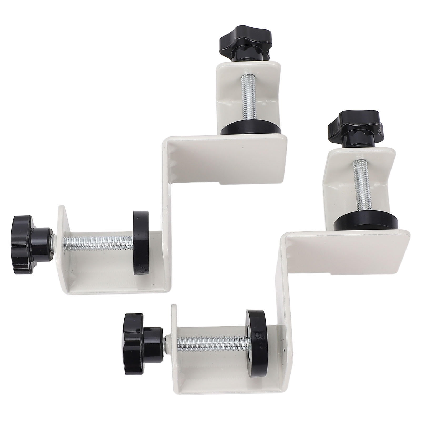 YAHHU 2‑Pack Thickened Iron Woodworking Right‑Angle Clamp – 90° L & T Joint Support with Double Clamp, 0.8‑4.2 cm Grip, Cushioned Pads, Rust‑Resistant