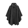 thumbnail image 1 of MIASHUI Poncho de Pluie Imperméable avec Capuche et Fermeture Éclair pour Adultes, Noir, Taille Unique, 1 of 3