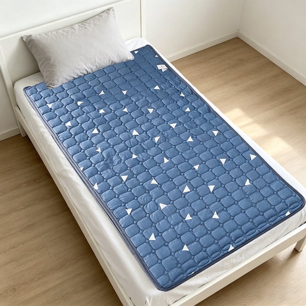 Protector de colchón de doble cara 190 x 90 cm, poliéster, reversible, antideslizante, lavable, transpirable y resistente a las manchas para uso en hogar y dormitorio.