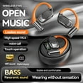 thumbnail image 3 of LAATIKUI Bluetooth headphones M113 earphones open and long battery life earphones Black, 3 of 22