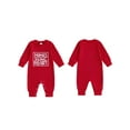 thumbnail image 2 of BemeyourBBs Newborn Baby Boy Girl Valentines Day Outfits Infant Fall Winter Spring Clothes Mama's Sweat Heart  Romper Crew Neck Long Sleeve Letters Heart Print Jumpsuit, 2 of 9