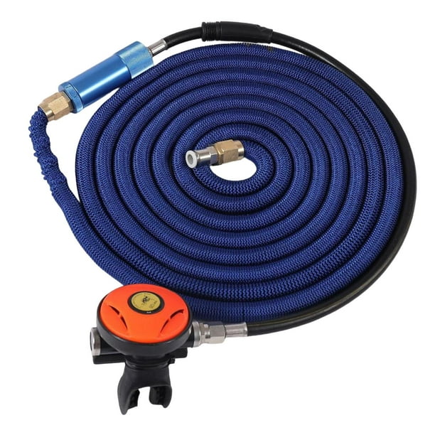 Respirador de buceo de 14M/551,18 pulgadas, filtro de respiración de buceo, correa para boquilla, cabeza secundaria ABS para equipo de esnórquel, mar Sunnimix Máquina de respiración de buceo