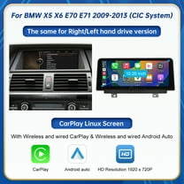 Road Top 10.25 inch Car Stereo with Apple Carplay for BMW X5 X6 E70 E71 2009-2013 with CIC System Wireless Touchscreen with Android Auto GPS Navigation Mirrorlink