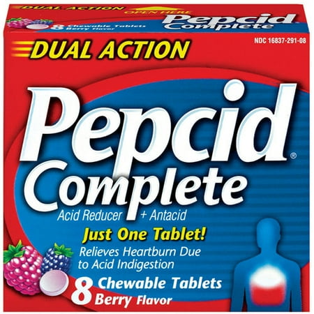 Johnson & Johnson Pepcid Complete Acid Reducer + Antacid, 8 ea