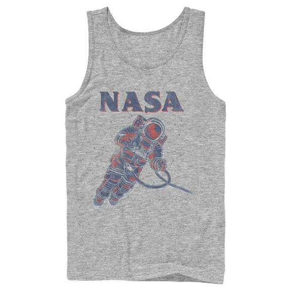 Men's NASA Neon Astronaut Cowboy In Space  Tank Top Athletic Heather 2X Large