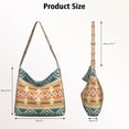 thumbnail image 4 of Hippie Stripes Canvas Crossbody Bag – Vintage Bohemian Tote with Rustic Vibes, Reusable and Eco-Friendly, 4 of 5