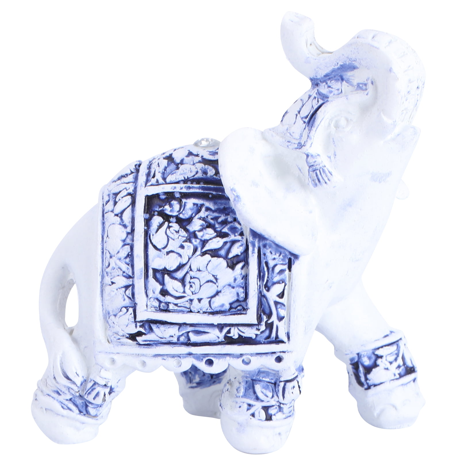 Henna Hope 18cm White ELEPHANT Figurine Ornament Jumbo Elephant Gift Art Deco 