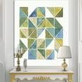 thumbnail image 2 of Designart 'geometric Green Triangle I' Modern & Transitional Canvas Artwork, 2 of 3