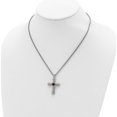 thumbnail image 4 of 14K/Silver Two-Tone Sterling Silver With 14K Garnet Cross Necklace Made In Thailand qtc247, 4 of 5