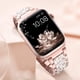 thumbnail image 4 of Banda 38 mm 40 mm 42 mm 44 mm iWatch SE Serie 6 Serie 5 4 3 2 1, pulsera de repuesto Bling iWatch Band, correa de pulsera de metal de acero inoxidable con diamantes de imitación de diamantes Adepaton LRWJ877-8, 4 of 8