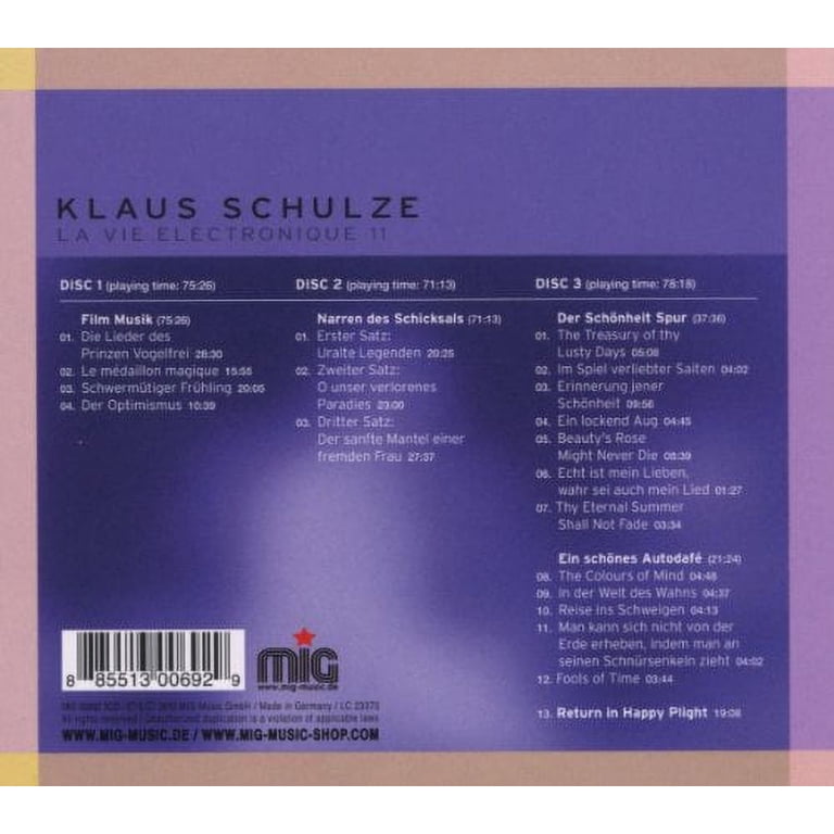 Klaus Schulze - La Vie Electrinique - Music & Performance - CD