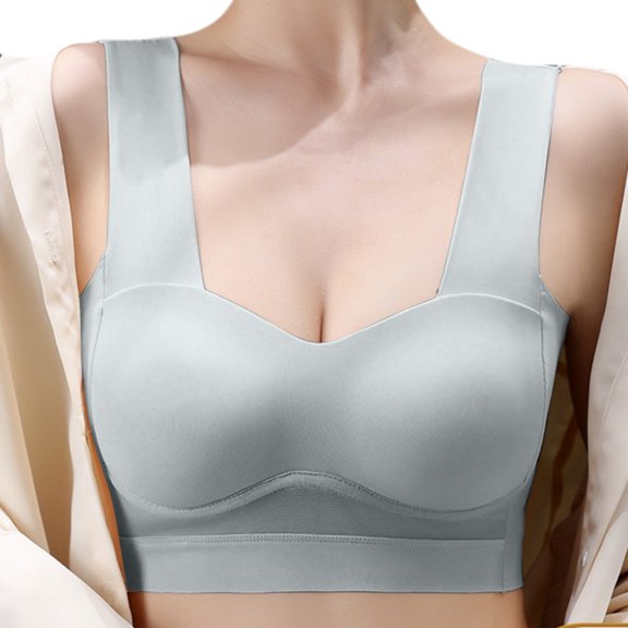 Vedolay Women Lingerie Women's Bras Comfort Cushion Strap Wirefree Full Coverage Large Bust Non-Padded Bra,Mint Green L