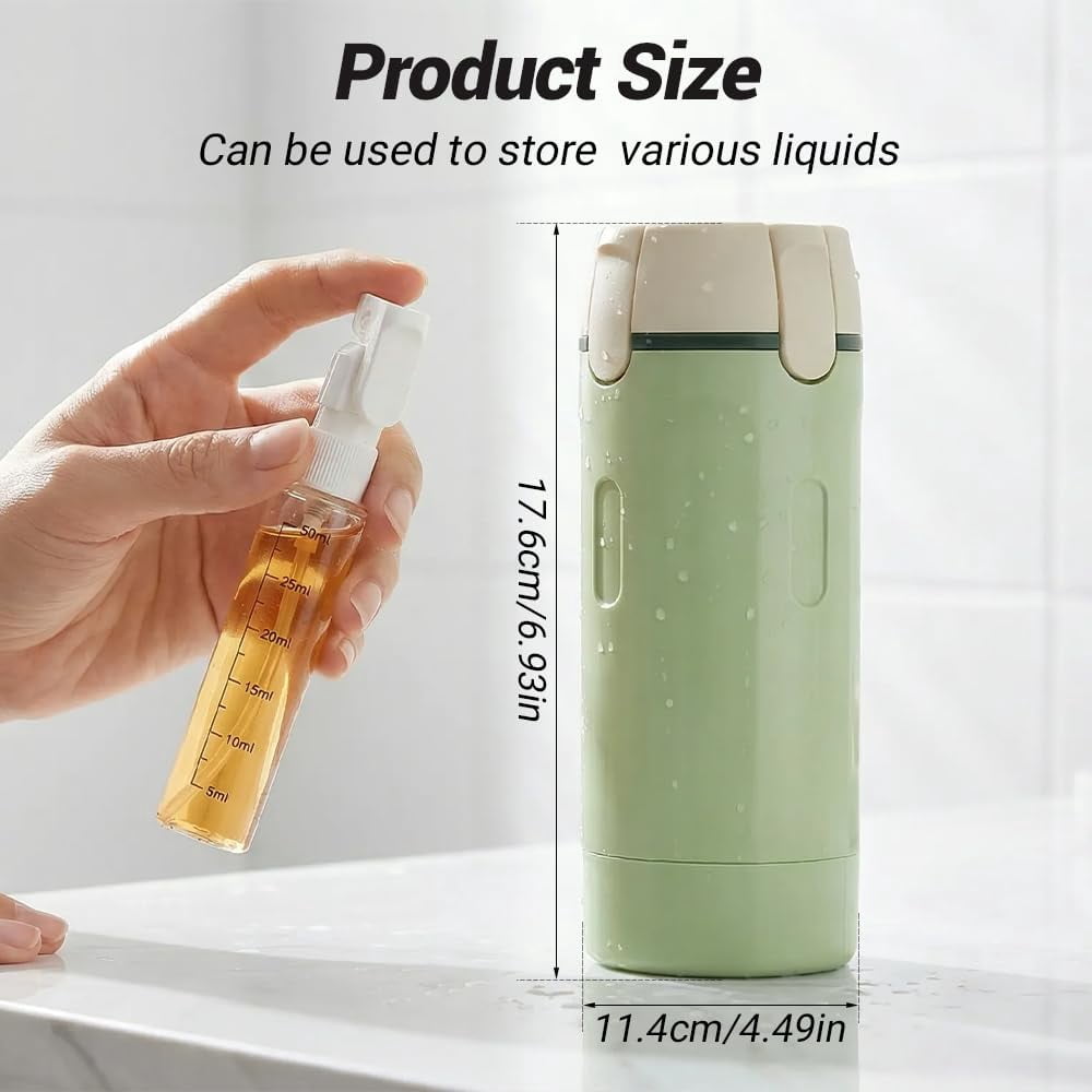4-in-1 Travel Dispenser – 2026 Refillable Portable Travel Size Containers with Leak Proof Design for Organized Storage and Travel Use, Compact Lightweight Design