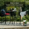 thumbnail image 6 of Best Choice Products 3-Piece Outdoor Wicker Patio Bar Table Bistro Set w/ Barstools, Steel Frame - Brown/Red, 6 of 7