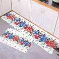 thumbnail image 3 of Kitchen Rugs and Mats,July Patriotic Stars Eucalyptus Leaves 2 Piece Anti Fatigue Area Runner Rug Set Comfort Standing Floor Mat,Red Poppy Flowers Non Slip Absorbent Doormats for Laundry/Bathroom, 3 of 6