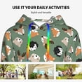 thumbnail image 4 of Disketp Animal Heads Womens Casual Hoodies Crew Neck Long Sleeve Sweatshirts Pullover Tops-X-Large, 4 of 7