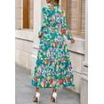 thumbnail image 4 of PRETTYGARDEN Women's Floral Maxi Dress Spring Long Sleeve V Neck Casual A Line Long Flowy Boho Party Dresses, 4 of 7