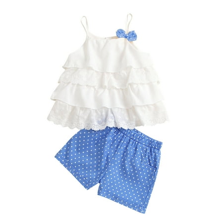 

Sweats for Girls Toddler Girls Sleeveless Ruffles Prints Tops Pants Shorts Two Piece Casual Suit Outfits Outfits Juniors Winter