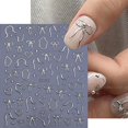 thumbnail image 3 of Stickers para nail art KSTBJN de San Valentín en dorado, plateado y rojo, 3 of 9