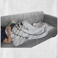 thumbnail image 6 of Humor Soft Flannel Fleece Throw Blanket, Lol Guy Happy Boy Meme Face Internet Community Illustration, Cozy Plush for Indoor and Outdoor Use, 70" x 90", Black and White, by Ambesonne, 6 of 6